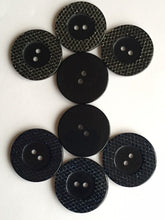 Load image into Gallery viewer, 2pcs 3pcs BLACK NAVY Shine Bling Glitter Buttons 38mm Wide Sewing Craft Jacket Shirt Skirt Trousers Coat Many Colours