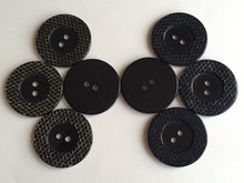 Load image into Gallery viewer, 2pcs 3pcs BLACK NAVY Shine Bling Glitter Buttons 38mm Wide Sewing Craft Jacket Shirt Skirt Trousers Coat Many Colours
