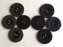 Load image into Gallery viewer, 2pcs 3pcs BLACK NAVY Shine Bling Glitter Buttons 38mm Wide Sewing Craft Jacket Shirt Skirt Trousers Coat Many Colours