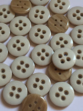 Load image into Gallery viewer, 10 20 40 WHITE 16mm Wide Quality Beautiful Buttons Jacket Shirt Sewing Craft 4 Holes