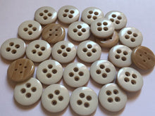 Load image into Gallery viewer, 10 20 40 WHITE 16mm Wide Quality Beautiful Buttons Jacket Shirt Sewing Craft 4 Holes