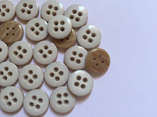 Load image into Gallery viewer, 10 20 40 WHITE 16mm Wide Quality Beautiful Buttons Jacket Shirt Sewing Craft 4 Holes