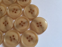 Load image into Gallery viewer, 10 20 40 LIGHT BROWN 20mm Wide Quality Beautiful Buttons Jacket Shirt Sewing Craft 4 Holes