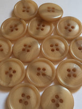 Load image into Gallery viewer, 10 20 40 LIGHT BROWN 20mm Wide Quality Beautiful Buttons Jacket Shirt Sewing Craft 4 Holes