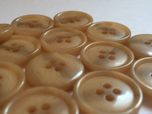Load image into Gallery viewer, 10 20 40 LIGHT BROWN 20mm Wide Quality Beautiful Buttons Jacket Shirt Sewing Craft 4 Holes