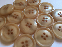 Load image into Gallery viewer, 10 20 40 LIGHT BROWN 20mm Wide Quality Beautiful Buttons Jacket Shirt Sewing Craft 4 Holes