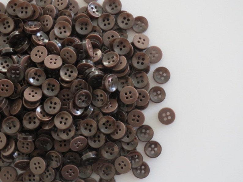 New 50 or 100 Buttons Brown size 5/8 inch shirt pants bulk buttons #BK11