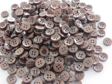 Load image into Gallery viewer, 50 100 BROWN Quality Buttons Shirt Sewing Craft 12mm Wide More Colours Also Available