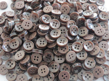 Load image into Gallery viewer, 50 100 BROWN Quality Buttons Shirt Sewing Craft 12mm Wide More Colours Also Available