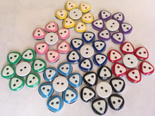 Load image into Gallery viewer, 20 50 100 Quality Triangle Top Round Bottom 12mm Wide Buttons Shirt Sewing Craft