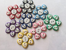 Load image into Gallery viewer, 20 50 100 Quality Triangle Top Round Bottom 12mm Wide Buttons Shirt Sewing Craft