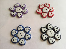 Load image into Gallery viewer, 20 50 100 Quality Triangle Top Round Bottom 12mm Wide Buttons Shirt Sewing Craft