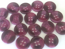 Load image into Gallery viewer, 10 20 40 Lovely BURGUNDY 15mm 20mm Wide Shirt Coat Blazer 4 Holes Quality Buttons Dresses Tops Babies Sewing Craft