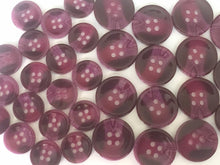 Load image into Gallery viewer, 10 20 40 Lovely BURGUNDY 15mm 20mm Wide Shirt Coat Blazer 4 Holes Quality Buttons Dresses Tops Babies Sewing Craft