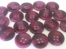 Load image into Gallery viewer, 10 20 40 Lovely BURGUNDY 15mm 20mm Wide Shirt Coat Blazer 4 Holes Quality Buttons Dresses Tops Babies Sewing Craft