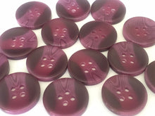 Load image into Gallery viewer, 10 20 40 Lovely BURGUNDY 15mm 20mm Wide Shirt Coat Blazer 4 Holes Quality Buttons Dresses Tops Babies Sewing Craft
