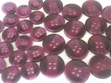 Load image into Gallery viewer, 10 20 40 Lovely BURGUNDY 15mm 20mm Wide Shirt Coat Blazer 4 Holes Quality Buttons Dresses Tops Babies Sewing Craft