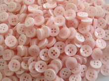 Load image into Gallery viewer, 50 100 BABY PINK Quality Buttons Shirt Sewing Craft 12mm Wide More Colours Also Available