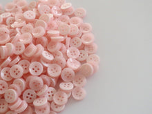 Load image into Gallery viewer, 50 100 BABY PINK Quality Buttons Shirt Sewing Craft 12mm Wide More Colours Also Available