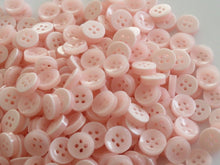 Load image into Gallery viewer, 50 100 BABY PINK Quality Buttons Shirt Sewing Craft 12mm Wide More Colours Also Available