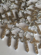 Load image into Gallery viewer, 10 20 SPIRITUAL SILVER CROSS Crucifix 20mm x 11mm Faith Delivery Protections Praying Prayer Fasting Crosses Christmas Naming Ceremony