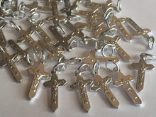 Load image into Gallery viewer, 10 20 SPIRITUAL SILVER CROSS Crucifix 20mm x 11mm Faith Delivery Protections Praying Prayer Fasting Crosses Christmas Naming Ceremony