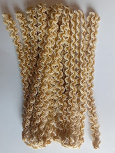 Load image into Gallery viewer, 1 yard CREAM GOLD Glitter Shine Quality Ric Rac Trim 10mm Wide Many Colours Zig Zag Braid Ricrac Trimming Rick Rack