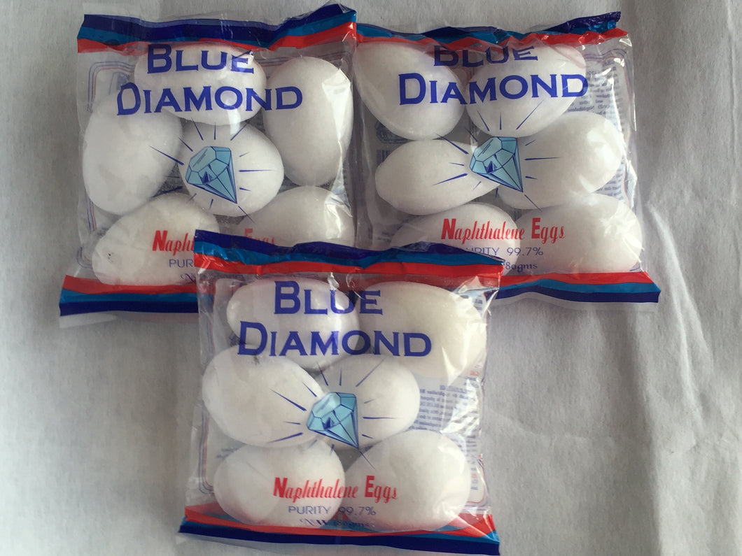 40% OFF. PLEASE READ THE DESCRIPTION: 6 Moth Balls Naphthalene Eggs Oval Shaped Camphor Ideal to Protect Prevent Kills moths pests home insects control Blue Diamond
