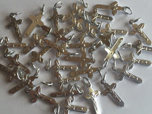 Load image into Gallery viewer, 10 20 SPIRITUAL SILVER CROSS Crucifix 20mm x 11mm Faith Delivery Protections Praying Prayer Fasting Crosses Christmas Naming Ceremony