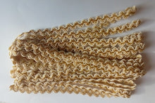 Load image into Gallery viewer, 1 yard CREAM GOLD Glitter Shine Quality Ric Rac Trim 10mm Wide Many Colours Zig Zag Braid Ricrac Trimming Rick Rack