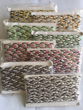Load image into Gallery viewer, 6 yards PLAITS SILVER Metallic Shine Quality 13mm Different Colours Trims Fancy Trimmings