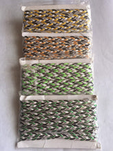 Load image into Gallery viewer, 6 yards PLAITS SILVER Metallic Shine Quality 13mm Different Colours Trims Fancy Trimmings