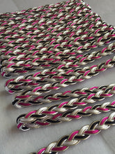 Load image into Gallery viewer, 6 yards PLAITS SILVER Metallic Shine Quality 13mm Different Colours Trims Fancy Trimmings
