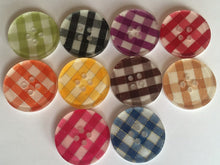 Load image into Gallery viewer, 1pc CHECKED Buttons 31mm Wide Sewing Craft Jacket Shirt Skirt Trousers Coat Different Colours