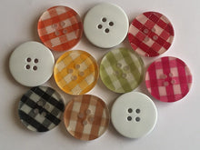 Load image into Gallery viewer, 1pc CHECKED Buttons 31mm Wide Sewing Craft Jacket Shirt Skirt Trousers Coat Different Colours
