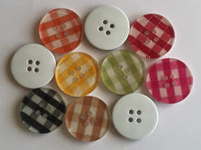 Load image into Gallery viewer, 1pc CHECKED Buttons 31mm Wide Sewing Craft Jacket Shirt Skirt Trousers Coat Different Colours