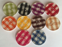 Load image into Gallery viewer, 1pc CHECKED Buttons 31mm Wide Sewing Craft Jacket Shirt Skirt Trousers Coat Different Colours