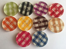 Load image into Gallery viewer, 1pc CHECKED Buttons 31mm Wide Sewing Craft Jacket Shirt Skirt Trousers Coat Different Colours