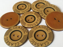 Load image into Gallery viewer, 5 10 20 CLASSIC BROWN 31mm Wide Quality Beautiful Buttons Jacket Shirt Sewing Craft 2 Holes
