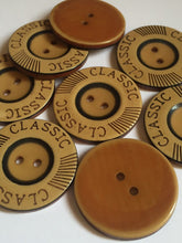 Load image into Gallery viewer, 5 10 20 CLASSIC BROWN 31mm Wide Quality Beautiful Buttons Jacket Shirt Sewing Craft 2 Holes