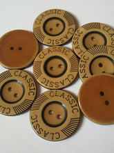 Load image into Gallery viewer, 5 10 20 CLASSIC BROWN 31mm Wide Quality Beautiful Buttons Jacket Shirt Sewing Craft 2 Holes