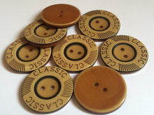 Load image into Gallery viewer, 5 10 20 CLASSIC BROWN 31mm Wide Quality Beautiful Buttons Jacket Shirt Sewing Craft 2 Holes