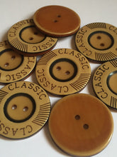 Load image into Gallery viewer, 5 10 20 CLASSIC BROWN 31mm Wide Quality Beautiful Buttons Jacket Shirt Sewing Craft 2 Holes