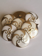 Load image into Gallery viewer, 5 Silver White Windmill Shank Quality Buttons 25mm Wide Dresses Tops Coats Babies Blazers Shirt Sewing Craft