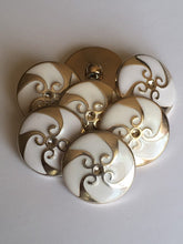 Load image into Gallery viewer, 5 Silver White Windmill Shank Quality Buttons 25mm Wide Dresses Tops Coats Babies Blazers Shirt Sewing Craft