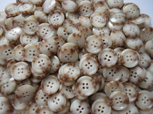 Load image into Gallery viewer, 10 CREAM n BROWN Buttons 18mm Wide Dresses Tops Coats Babies Blazers Shirt Sewing Craft