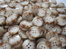 Load image into Gallery viewer, 10 CREAM n BROWN Buttons 18mm Wide Dresses Tops Coats Babies Blazers Shirt Sewing Craft
