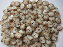 Load image into Gallery viewer, 10 CREAM n BROWN Buttons 18mm Wide Dresses Tops Coats Babies Blazers Shirt Sewing Craft