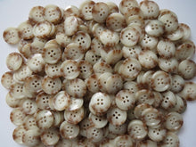 Load image into Gallery viewer, 10 CREAM n BROWN Buttons 18mm Wide Dresses Tops Coats Babies Blazers Shirt Sewing Craft