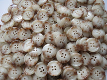 Load image into Gallery viewer, 10 CREAM n BROWN Buttons 18mm Wide Dresses Tops Coats Babies Blazers Shirt Sewing Craft